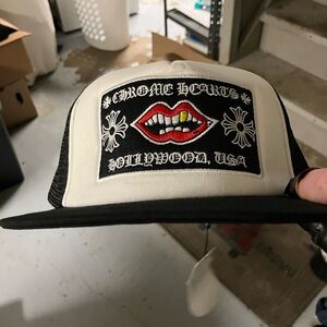 Chrome Hearts Black and White Graphic Cap